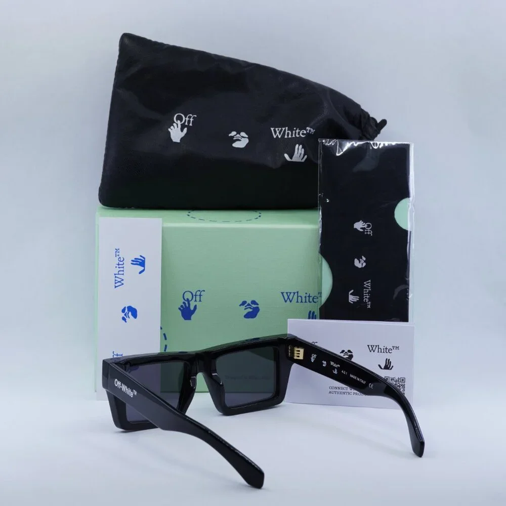 Final Price! Off-White OERI017 NASSAU 1007 Black Sunglasses - Picture 3 of 14